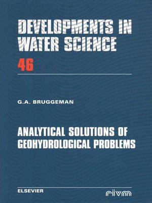 cover image of Analytical Solutions of Geohydrological Problems